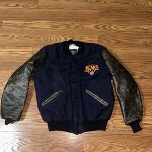 Vintage Delong Wool & FauxLeather Chicago Bears Letterman NFL Licensed Throwback